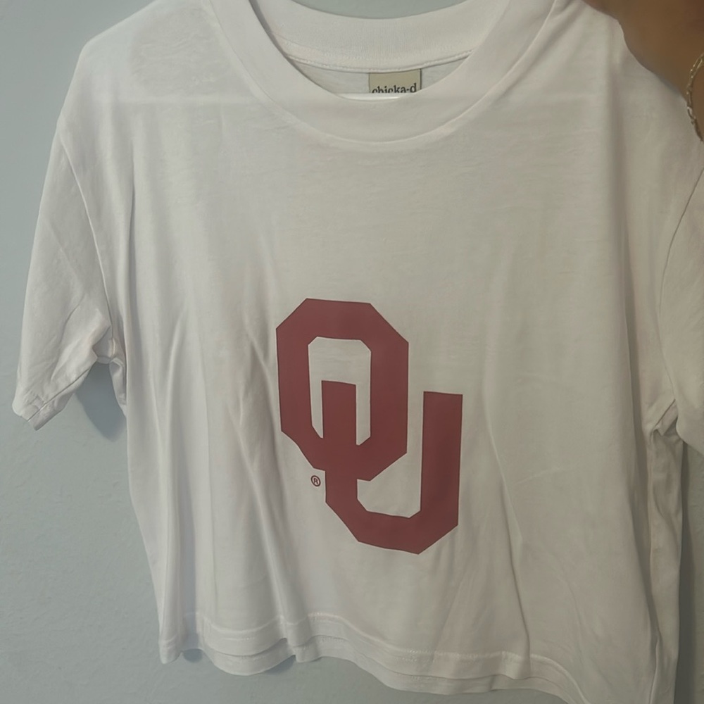 University of Oklahoma cropped tshirt